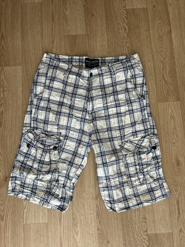 Nautica plaid cargo shorts - plaid,