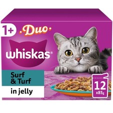 144 x 85g Whiskas 1+ Duo Surf