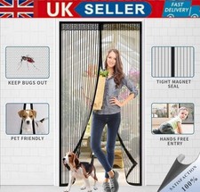 Magic Curtain Door Mesh Magnetic Fastening Mosquito Fly Bug Insect Net Screen UK