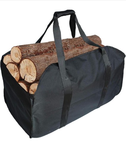 Firewood log carrier tote bag - log,