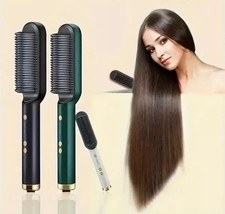 Electric Hair Straightener Brush Straight Quick Iron Hot Comb Negative ion Brush