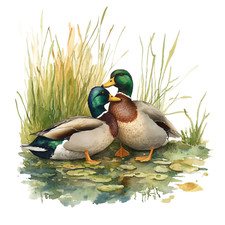 Spring Duck Pond Wall Decal