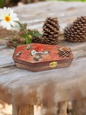 Spider Key and Heart Coffin  Box, Tarot Cards Box, Memory Box, Money Box
