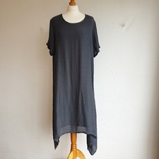 THE BAMBOO WARDROBE JENNY DRESS SHORT SLATE GREY M/L
