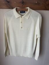 RARE VINTAGE FRED PERRY COURTELLE LONG SLEEVE POLO JUMPER WOMANS SIZE 34 Medium