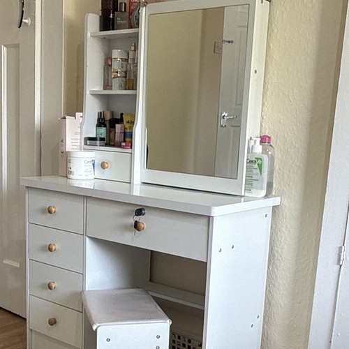 White freestanding dressing - white,