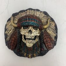 Vintage Bergamot Indian Chief Headdress Metal/Enamel Belt Buckle 1994