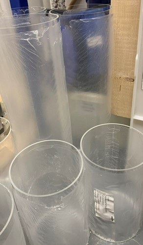 Clear acrylic perspex tube - clear,