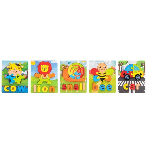 Cartoon image wooden jigsaw - image,