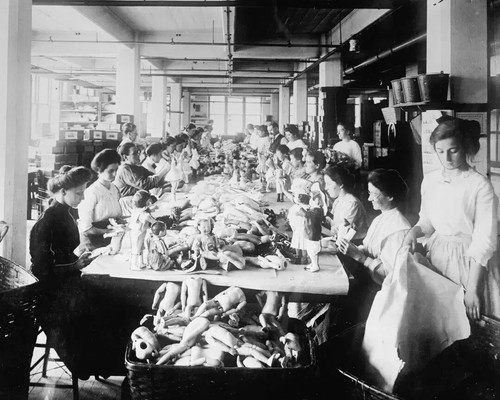 Schoenhut doll factory workers - doll,