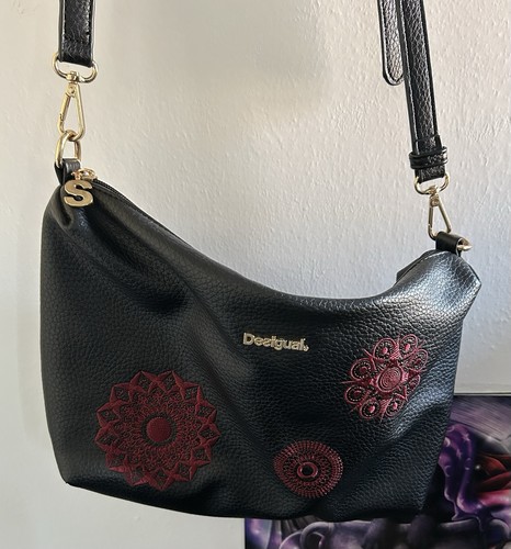 Desigual black faux - desigual, leather