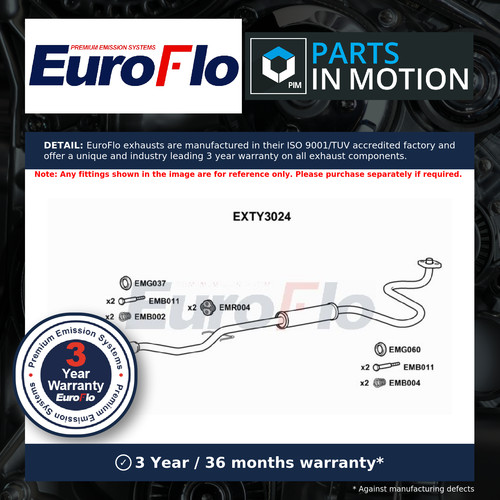 Exhaust centre box fits toyota - exhaust,