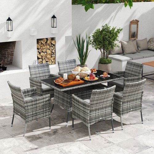 Piece rattan garden - 7-piece,