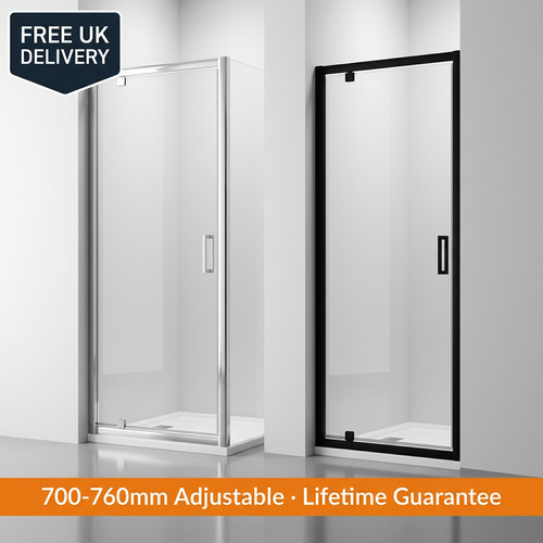 760mm pivot shower door 6mm - door,