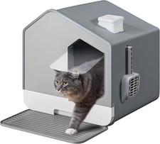YITAHOME Cat Litter Box with Lid, Enclosed Large Cat Litter Tray with Drawer