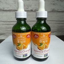 SweetLeaf Sweet Drops Liquid Stevia Sweetener Valencia Orange 2 oz (Lot Of 2)
