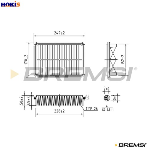 Air filter fa1406 for - filter,