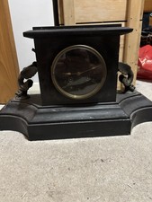 Victorian Black Slate Mantel Clock Restoration Project French Mantel Clock