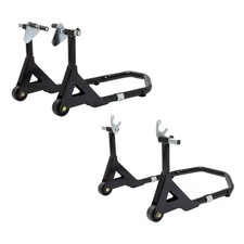 SGS Motorcycle Paddock Stand Set, Front & Rear Wheel 200kg Motor Bike Stand Lift