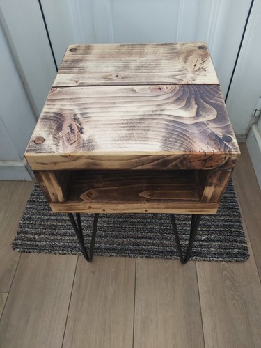 Solid wood rustic looking - looking, side