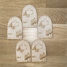New Ready To Hand Paint 5 Pack Cute Fairy Doors For Garden And Crafts