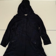 SPIRITO DI ARTIGIANO Jacket 16 Navy Womens Hooded Parka Coat