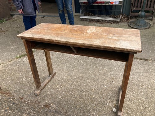 Brown wooden desk - wooden,