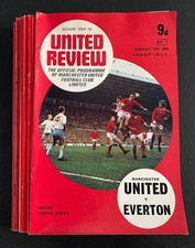 MANCHESTER UNITED 1969/1970 Season - Complete set of home football programmes