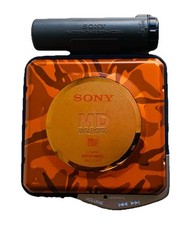 Sony MZ-E45 Minidisc Player MD Walkman Orange RARE Sony RM-MZE44 Remote