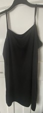 Ladies Woman’s Strap Vest Top Asda George Size 18 New Polyester No Tags Black