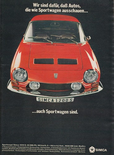 Simca 1200 advertising - 1200, s