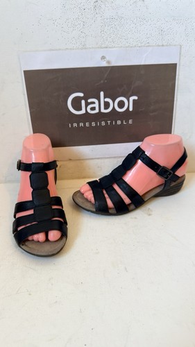 Gabor black leather - black, sandals