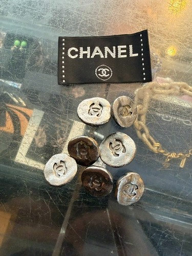 Chanel pewter buttons vintage - buttons,