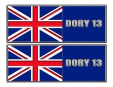 2 Dory Boat Stickers "3D Vinyl Replica" of original