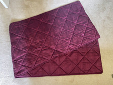 Handmade Bespoke Lightly Quilted Bed Throw Runner Plum Magenta Double