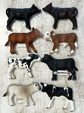 Lot Of 8 Schleich Calves Black