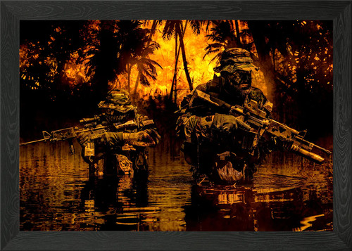 Pair soldiers action - of,