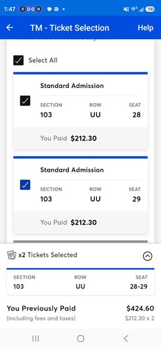 Event tickets