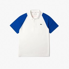 Men's Lacoste Tennis Recycled Polyester Polo Shirt in White