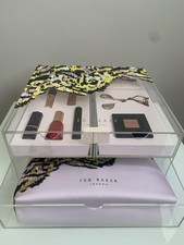 Ted Baker Cosmetic Collection Clear Gift Set Pink Lipstick Lip Gloss Brow Gel ++