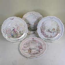 Wind In The Willows Collectable Plates x4 Christina Thwaites Royal Doulton 1984