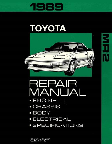 1989 toyota mr2 shop service - toyota,