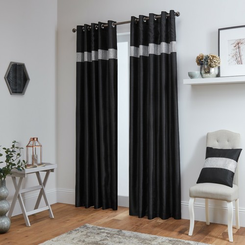 Diamante curtains pair - diamante,