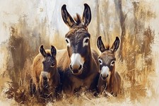 Donkey animal canvas picture - animal,