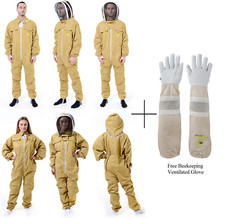 Khaki cotton bee suit brown - khaki,