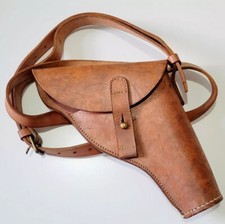 WW2 BRITISH ARMY FLARE GUN HOLSTER UNISSUED LEATHER EQUIPMENT WEBBING WWII 