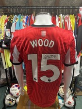 Nathan Wood Signed Southampton FC Poppy Home Shirt