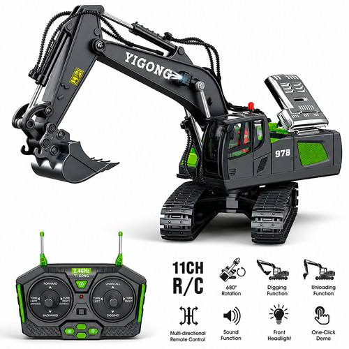 Excavator truck alloy toy - excavator,