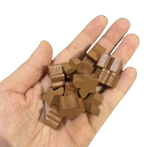 100 wooden meeples colors - 100,
