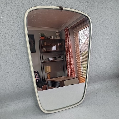 Vintage wall mirror - wall, grey